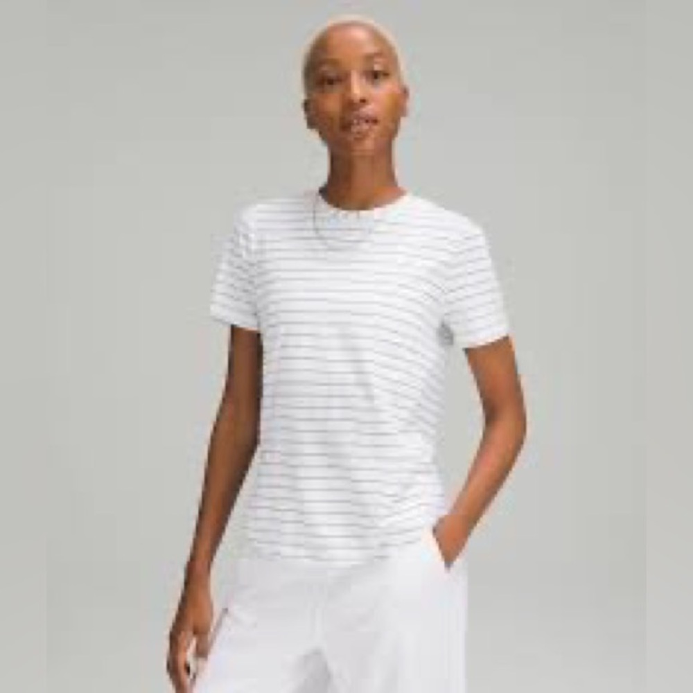 striped lulu shirt.